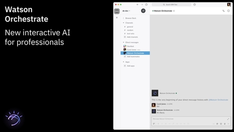 Thumbnail for Watson Orchestrate demo 소개