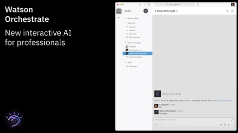 Thumbnail for entry Watson Orchestrate demo 소개