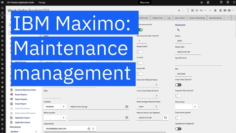 Thumbnail for IBM Maximo: streamlining warranty management