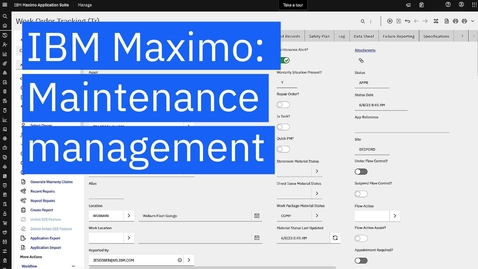 Thumbnail for entry IBM Maximo: streamlining warranty management