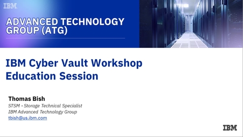 Thumbnail for Understanding the Cyber Vault for IBM I blueprint