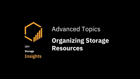 Thumbnail for entry Organizing storage resources in Departments