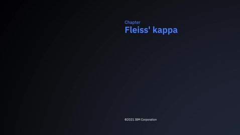 Thumbnail for entry SPSS Statistics Early Access Program - Fleiss' kappa