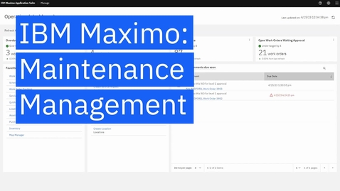 Thumbnail for IBM Maximo Mobile: how field technicians can manage any asset from anywhere