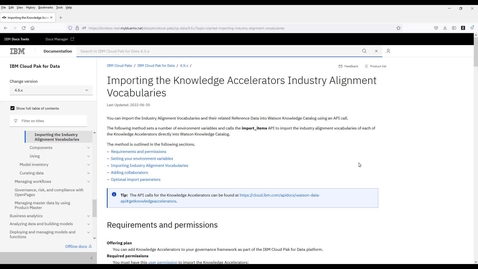 Thumbnail for Importing the Knowledge Accelerators Industry Alignment Vocabularies
