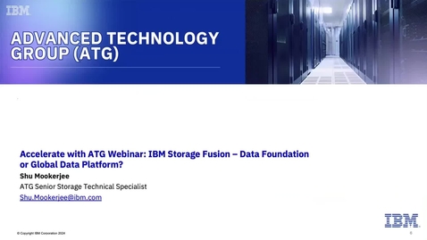 Thumbnail for entry IBM Storage Fusion: Exploring the Differences between Data Foundation and Global Data Platform  02132024
