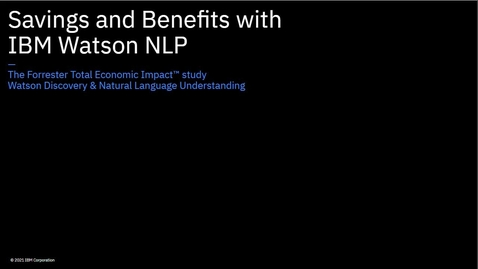 Thumbnail for entry Webinaire de présentation des économies et des avantages de la solution TLN IBM Watson