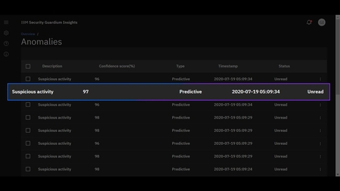 Thumbnail for entry Demo interativa do Guardium Insights – Investigar problemas