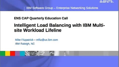 Thumbnail for entry Make your business more resilient with IBM Multi-site Workload Lifeline