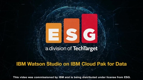 Thumbnail for entry ESG: IBM Watson Studio on IBM Cloud Pak for Data