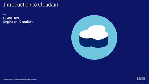 Thumbnail for entry Cloudant Course 9 - Accessing Cloudant Programmatically