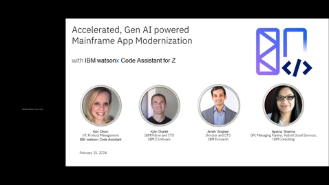 Thumbnail for entry Accelerated, Gen AI powered Mainframe App Modernization with IBM watsonx Code Assistant for Z