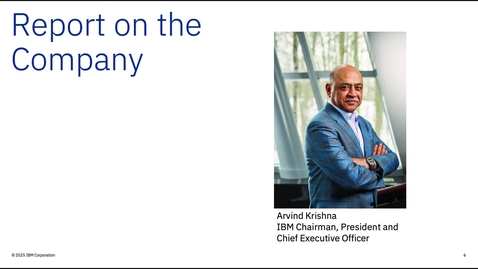 Thumbnail for 2025 IBM Annual Shareholders Meeting - Report on the Company