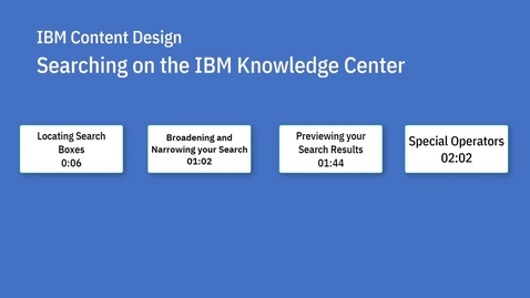 Thumbnail for Searching on the Knowledge Center