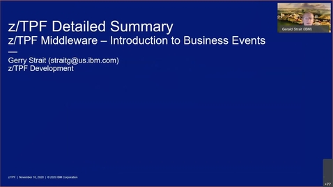 Thumbnail for z/TPF Internship: Business Events