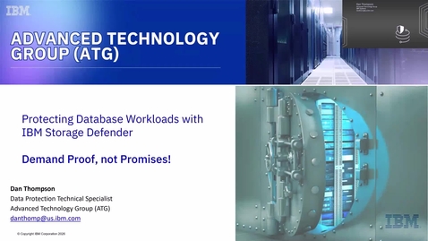 Thumbnail for Protecting Database Workloads with IBM Storage Defender - Accelerate with ATG
