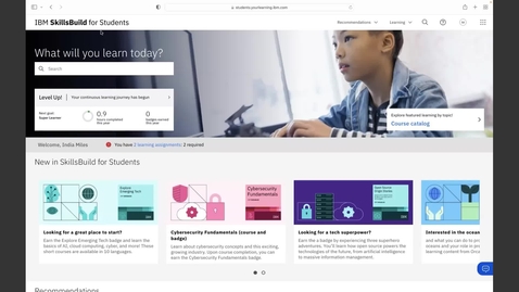 Thumbnail for IBM SkillsBuild overview for students