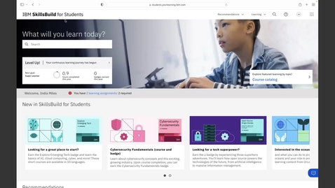 Thumbnail for entry IBM SkillsBuild overview for students