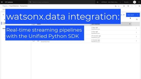 Thumbnail for Build streaming pipelines with the Unified Python SDK in watsonx.data integration