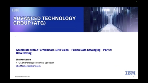 Thumbnail for Leveraging Your Data Lake with IBM Fusion Data Cataloging Part 2 - 04162024