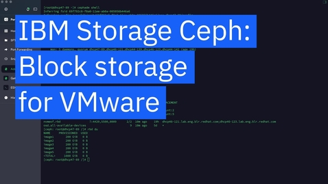 Thumbnail for entry IBM Storage Ceph now offers block storage for VMware