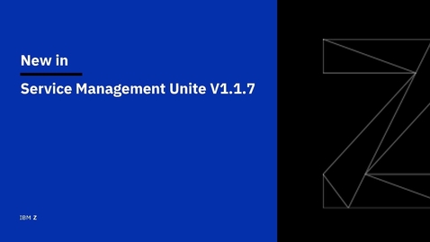 Thumbnail for entry New in IBM Service Management Unite 1.1.7