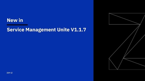 Thumbnail for New in IBM Service Management Unite 1.1.7