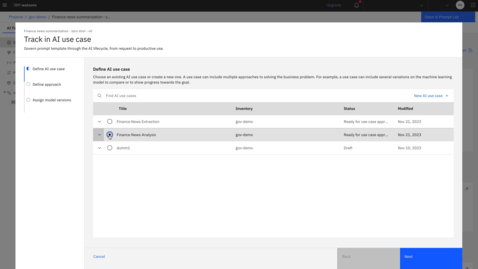 Thumbnail for Tracking and transparency with IBM watsonx.governance