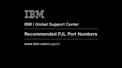 Thumbnail for entry Recommended PJL Port Numbers