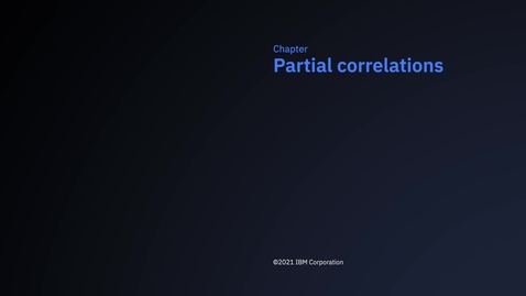 Thumbnail for entry SPSS Statistics Early Access Program - Partial correlations