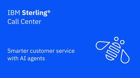 Thumbnail for IBM Sterling Call Center: Smarter customer service with AI agents