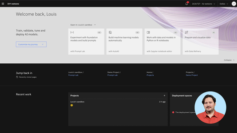 Thumbnail for Demo: Generative AI and machine learning with IBM watsonx.ai