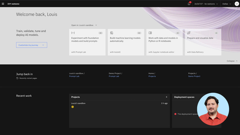 Thumbnail for entry Demo: Generative AI and machine learning with IBM watsonx.ai