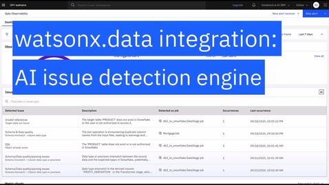 Thumbnail for Issue detection engine in watsonx.data integration