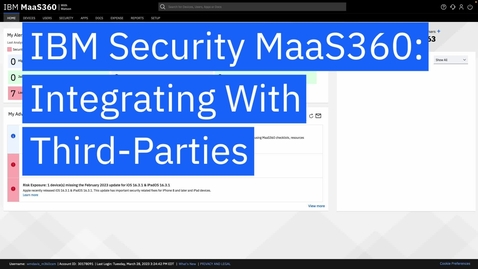 Thumbnail for entry IBM Security MaaS360: integración con terceros