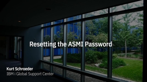 Thumbnail for Resetting your ASMI Password