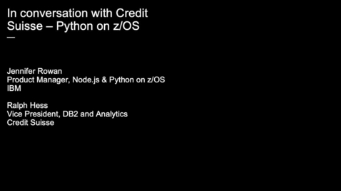 Thumbnail for In conversation with Credit Suisse