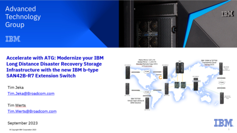 Thumbnail for New SAN Products: IBM b-type Gen 7 (64G) Storage Extension, High-Density Director Blade, Enhanced Security and New SANnav Release - 09262023