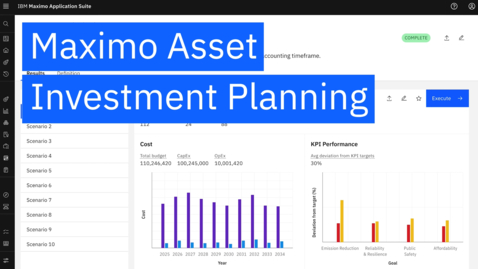 Thumbnail for IBM Maximo Asset Investment Planning
