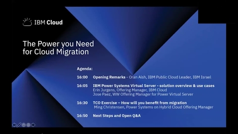 Thumbnail for IBM Power Systems Virtual Server webinar