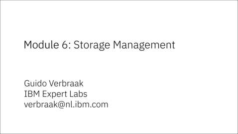 Thumbnail for Module 6: Storage Management