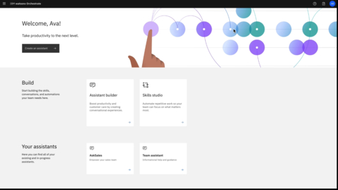 Thumbnail for entry IBM watsonx Orchestrate: AI Assistant Builder