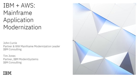 Thumbnail for IBM + AWS Mainframe application modernization webinar