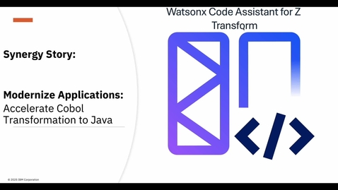 Thumbnail for Modernize Applications: Accelerate COBOL transformation to Java with WCA4Z