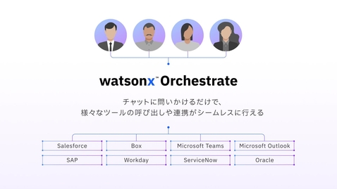 Thumbnail for 営業の可能性を広げる新しい働き方をAIエージェントともに：watsonx Orchestrate