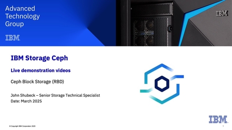 Thumbnail for Ceph Block Storage Demo