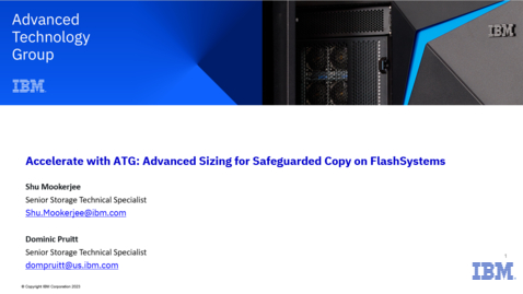 Thumbnail for How to Size for FlashSystem Safeguarded Copy 201 - Using IBM Storage Insights to Gather Data - 03282023