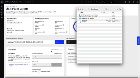 Thumbnail for entry IBM Maximo Visual Inspection trial: Testing a model