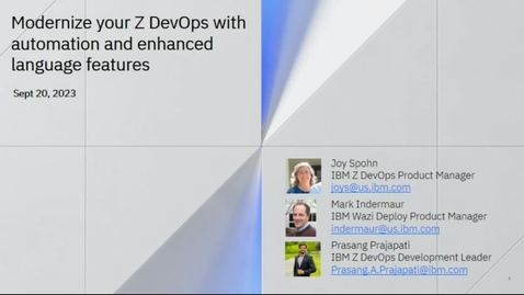 Thumbnail for Modernize your Z DevOps with new automation and enhanced language features