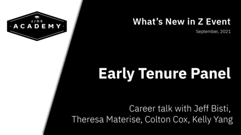 Thumbnail for [Career Talk] Early Tenure Panel / AMA 